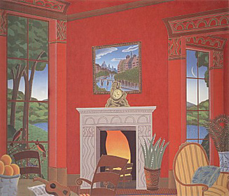 Red Room with Guitar by Thomas McKnight