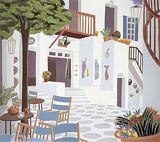 Mykonos I Suite (Street) by Thomas McKnight