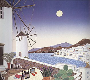 Mykonos I Suite (Windmills) by Thomas McKnight