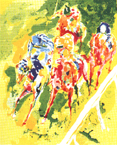 Along the Rail by LeRoy Neiman