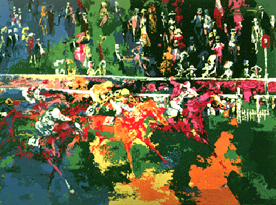 Ascot Finish by LeRoy Neiman