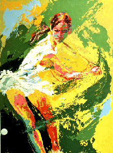 Backhand (Chris Evert) by LeRoy Neiman