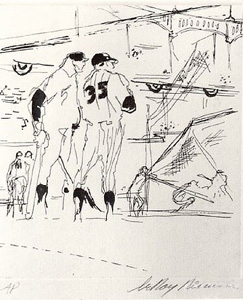 Batting Practice by LeRoy Neiman