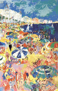 Beach at Cannes by LeRoy Neiman