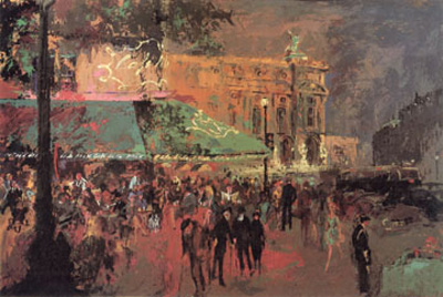 Cafe de la Paix by LeRoy Neiman