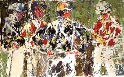 Four Jockeys by LeRoy Neiman