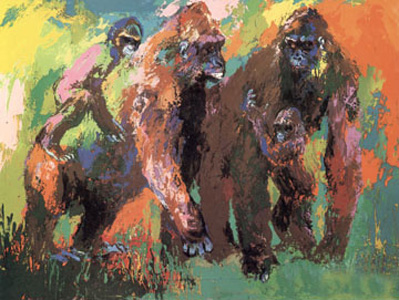 Gorilla Family by LeRoy Neiman