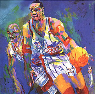 Hakeem Olajuwon by LeRoy Neiman