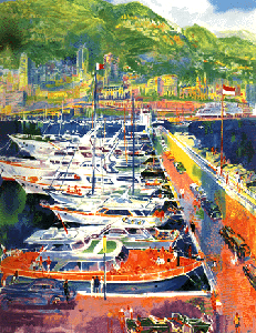 Harbor at Monaco by LeRoy Neiman