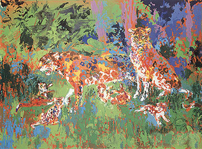 Jaguar Family by LeRoy Neiman