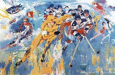 Neiman's Lake Placid Winter Olympics, 1980 by LeRoy Neiman