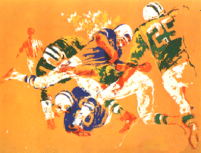 Orange Football by LeRoy Neiman