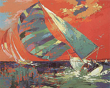 Orange Sky Sailing by LeRoy Neiman