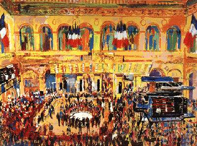 Paris Bourse by LeRoy Neiman