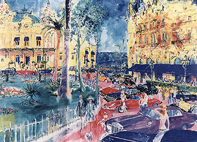Place du Casino, Monte Carlo by LeRoy Neiman