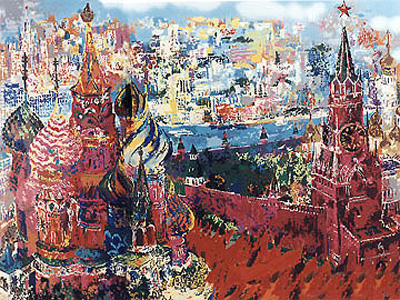 Red Square Panorama by LeRoy Neiman