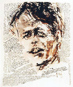 Robert F. Kennedy Memorial Etching by LeRoy Neiman