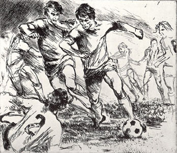 Soccer (Black & White) by LeRoy Neiman