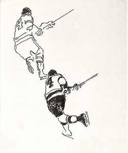 Hockey Folio (Study of 4) by LeRoy Neiman