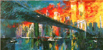 The Brooklyn Bridge by LeRoy Neiman
