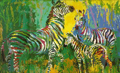 Zebra Family by LeRoy Neiman