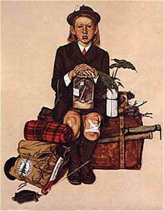 Back from Camp by Norman Rockwell