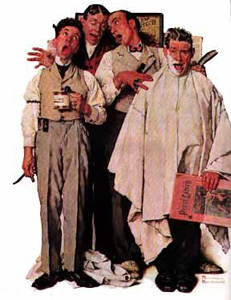 Barbershop Quartet by Norman Rockwell