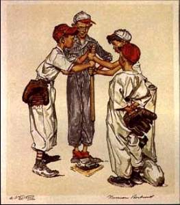 Baseball by Norman Rockwell