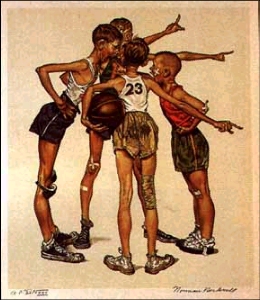 Basketball by Norman Rockwell