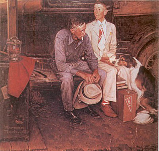 Breaking Home Ties by Norman Rockwell