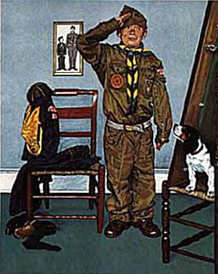 Can't Wait by Norman Rockwell