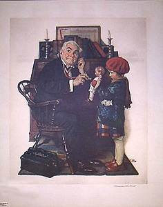 Doctor and Doll (Collotype) by Norman Rockwell