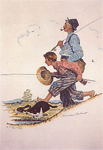 Fishing (Deluxe) by Norman Rockwell