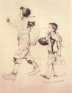 Football Hero by Norman Rockwell