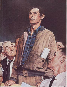 Freedom of Speech (Collotype) by Norman Rockwell