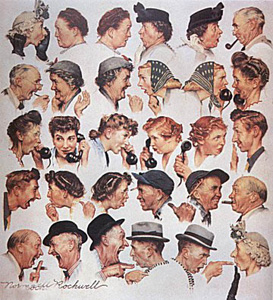 Gossips by Norman Rockwell