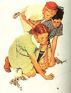 Marbles by Norman Rockwell