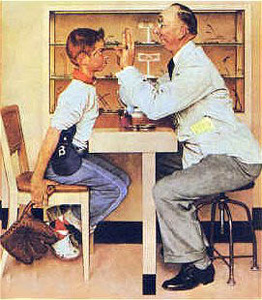 Optometrist by Norman Rockwell