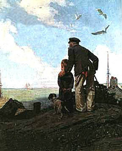 Outward Bound (Looking Out to Sea) (Collotype) by Norman Rockwell