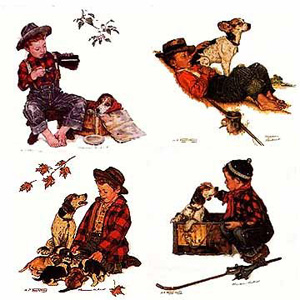 Puppy Love Portfolio by Norman Rockwell