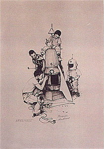 Rocket Ship by Norman Rockwell