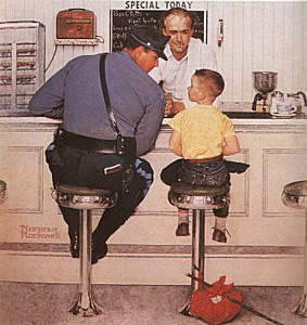 Runaway by Norman Rockwell