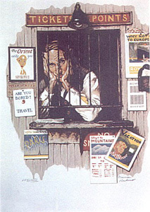 Ticketseller by Norman Rockwell
