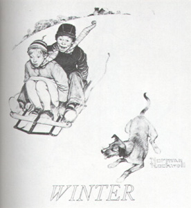 Four Seasons Folio (Winter) by Norman Rockwell