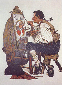 Ye Pipe and Bowl by Norman Rockwell