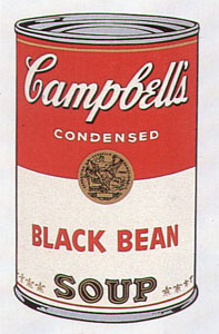 Campbell's Soup Suite I (Black Bean 44) by Andy Warhol