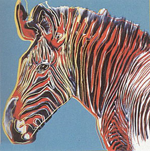 Endangered Species (Grey Zebra) by Andy Warhol