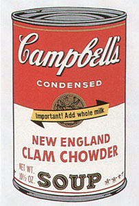 Campbell's Soup Suite II (New England Clam Chowder) by Andy Warhol