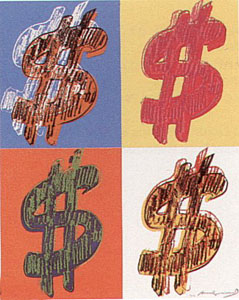 Quadrant $ (FS 284) by Andy Warhol