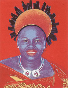 Queen Ntombi Twala of Swaziland Portfolio 346 by Andy Warhol